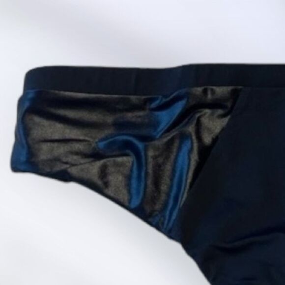 Beach Bunny Bikini Set Brazilian Cut Bottoms Triangle Top Black Size Medium - Picture 10 of 15